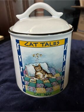 'Cat Nap' Ceramic Treat Canister